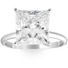 Pompeii3 5ct Princess Cut Solitaire Diamond 14k White Gold Engagement Ring Lab Grown In Silver