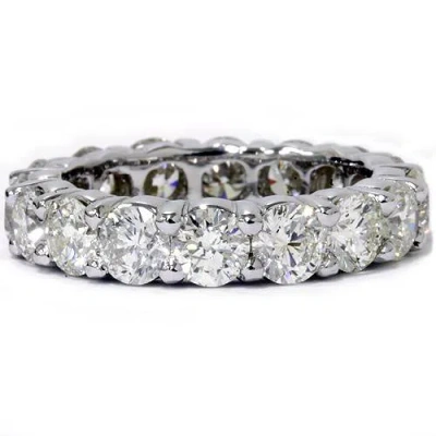 Pompeii3 5ct Prong Diamond Eternity Ring 14k White Gold In Multi