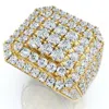 Pompeii3 5ct Tw Men's Round Diamond Pave Ring Gold Lab Grown