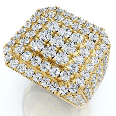 Pompeii3 5ct Tw Men's Round Diamond Pave Ring Gold Lab Grown In Silver