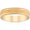 Pompeii3 5mm Brushed Wedding Band 10k Yellow Gold Size Selectable In Multi