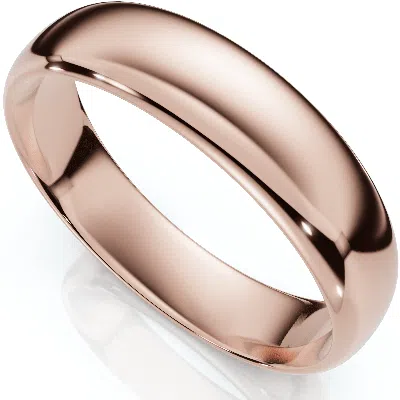 Pompeii3 14k Pink Rose Gold 5mm Comfort Fit Wedding Band Ring Size Selectable