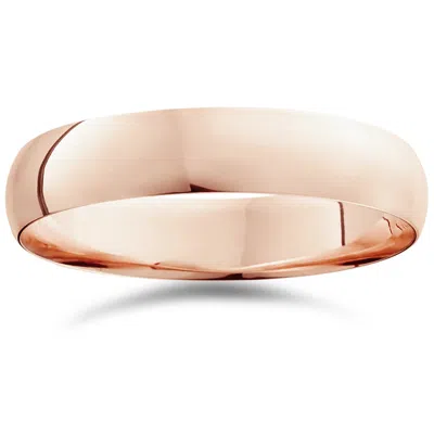 Pompeii3 5mm Dome High Polished Wedding Band 10k Rose Gold In Multi