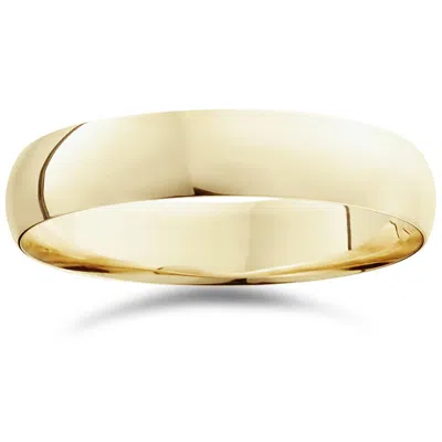 Pompeii3 5mm Dome High Polished Wedding Band 14k Yellow Gold Size Selectable In Multi