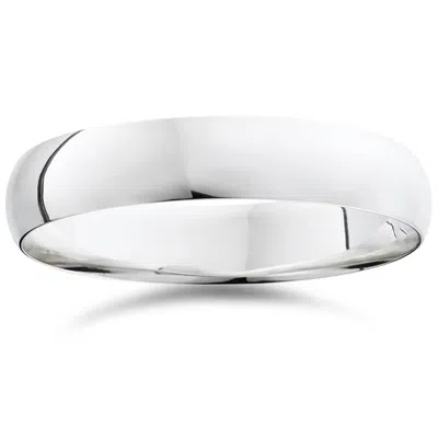 Pompeii3 5mm Dome High Polished Wedding Band 950 Platinum Size Selectable In Metallic