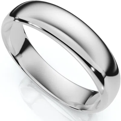 Pompeii3 5mm Dome High Polished Wedding Band 950 Platinum Size Selectable In Silver