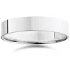 Pompeii3 5mm Flat High Polished Wedding Plain Comfort Fit Band 14k White Gold Unisex Size Selectable In Multi