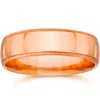 Pompeii3 5mm Milgrain 14k Rose Gold Polished Wedding Band Size Selectable In Multi