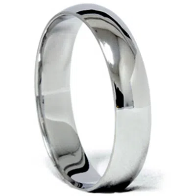 Pompeii3 5mm Plain Polished Platinum Comfort Wedding Ring Size Selectable In Silver