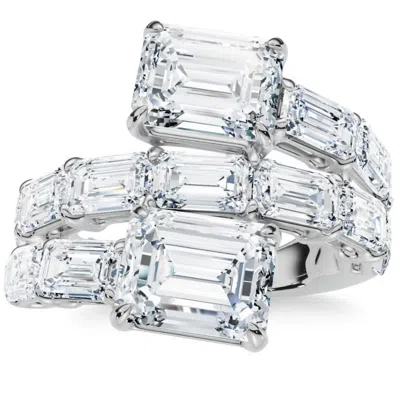 Pompeii3 6 1/2ct Emerald Cut Diamond Ring Gold Women's Right Hand Anniversary Band In Multi