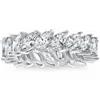 Pompeii3 6 Ct Emerald Cut Designer Wide Diamond Eternity Wedding Ring 14k Gold Lab Grown In Multi
