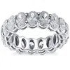 Pompeii3 6 Ct Oval Moissanite Eternity Ring Womens Wedding Band 10k White Gold In Multi