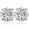 Pompeii3 6 Ct Tw Round Moissanite Studs In 14k White Gold In Silver