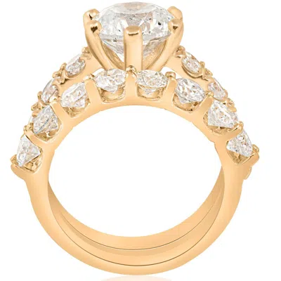 Pompeii3 6 Cttw Diamond Engagement Matching Wedding Ring 14k Yellow Gold