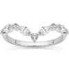 Pompeii3 .60ct Diamond Guard Insert V Shape Marquise Wedding Ring 14k Gold Lab Grown In Multi