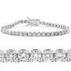 Pompeii3 6.25 Ct Diamond Tennis Bracelet 7" One Row Natural Round Diamonds 14k White Gold In Multi
