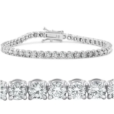 Pompeii3 7ct Diamond Tennis Bracelet 14k White Gold Women's 7" Round Cut In Multi
