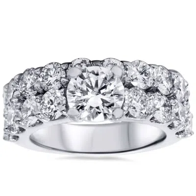Pompeii3 6ct Diamond Engagement Ring Set 14k White Gold In Silver