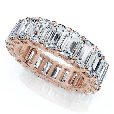 Pompeii3 6ct Emerald Cut Diamond Eternity Ring 14k Gold Or Platinum Lab Grown In Multi