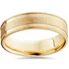 Pompeii3 6mm 14k Yellow Gold Brushed Double Inlay Wedding Band Size Selectable In Multi