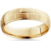 Pompeii3 6mm 14k Yellow Gold Hand Carved Brushed Wedding Band Size Selectable In Multi