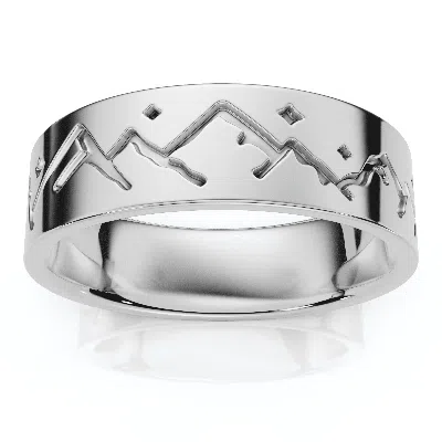 Pompeii3 6mm 14k Yellow Gold Ring Nature Inspired Men's Wedding Band In Metallic