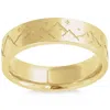 Pompeii3 6mm 14k Yellow Gold Ring Nature Inspired Men's Wedding Band In Multi