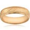 Pompeii3 6mm Brushed Hand Carved Wedding Band 10k Yellow Gold Size Selectable In Multi