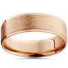 Pompeii3 6mm Brushed Mens Wedding Band 14k Rose Gold Size Selectable In Multi