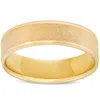 Pompeii3 6mm Brushed Round Polished Edge 10k Yellow Gold Wedding Band In Multi