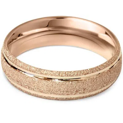 Pompeii3 6mm Brushed Wedding Band 14k Rose Gold Size Selectable In Multi
