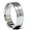 Pompeii3 6mm Channel Brushed Wedding Band 950 Platinum Size Selectable In Multi