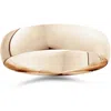Pompeii3 6mm Dome High Polished Plain Wedding Band 14k Rose Gold Size Selectable In Multi