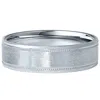 Pompeii3 6mm Flat Brushed Platinum Mens Wedding Band Comfort Fit Ring Size Selectable In Multi