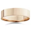 Pompeii3 6mm Flat High Polished Plain Wedding Band 14k Rose Gold Size Selectable In Multi