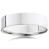Pompeii3 5mm Flat High Polished Wedding Band 950 Platinum Size Selectable In Silver