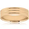 Pompeii3 6mm Flat Yellow Gold Wedding Band 14k Mens High Polished Ring In Multi