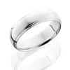 Pompeii3 6mm Half Round Edge Mens Wedding Band 14k White Gold Size Selectable In Multi