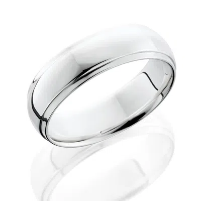 Pompeii3 6mm Half Round Edge Mens Wedding Band 14k White Gold Size Selectable In Multi