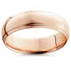 Pompeii3 6mm High Polished 14k Rose Gold Step Cut Mens Dome Wedding Band In Multi