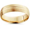 Pompeii3 6mm Low Dome 14k Yellow Gold Single Groove Brush Finish Wedding Band In Multi