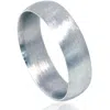 Pompeii3 6mm Platinum Matte Finish Wedding Band Size Selectable In Multi