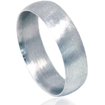 Pompeii3 6mm Platinum Matte Finish Wedding Band Size Selectable In Multi