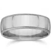 Pompeii3 6mm Wide Milgrain Edge Wedding Band 950 Platinum Size Selectable In Multi