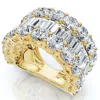 Pompeii3 7.50ct Baguette & Round Diamond Ring 10k Gold Lab Grown