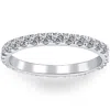 Pompeii3 7/8 Ctw Diamond Eternity Ring Stackable French Prong Wedding Band 14k Gold White In Multi