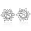 Pompeii3 7/8ct Diamond Earring Studs Jackets 14k White Gold (5.5-6mm) In Multi