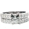 Pompeii3 7/8ct Diamond Semi Mount Ring Set 14k White Gold In Silver