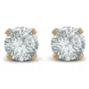 Pompeii3 7/8ct Diamond Studs 14k Yellow Gold In Silver