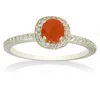 Pompeii3 7/8ct Orange Sapphire & Diamond Cushion Halo Ring 14k Yellow Gold In Multi